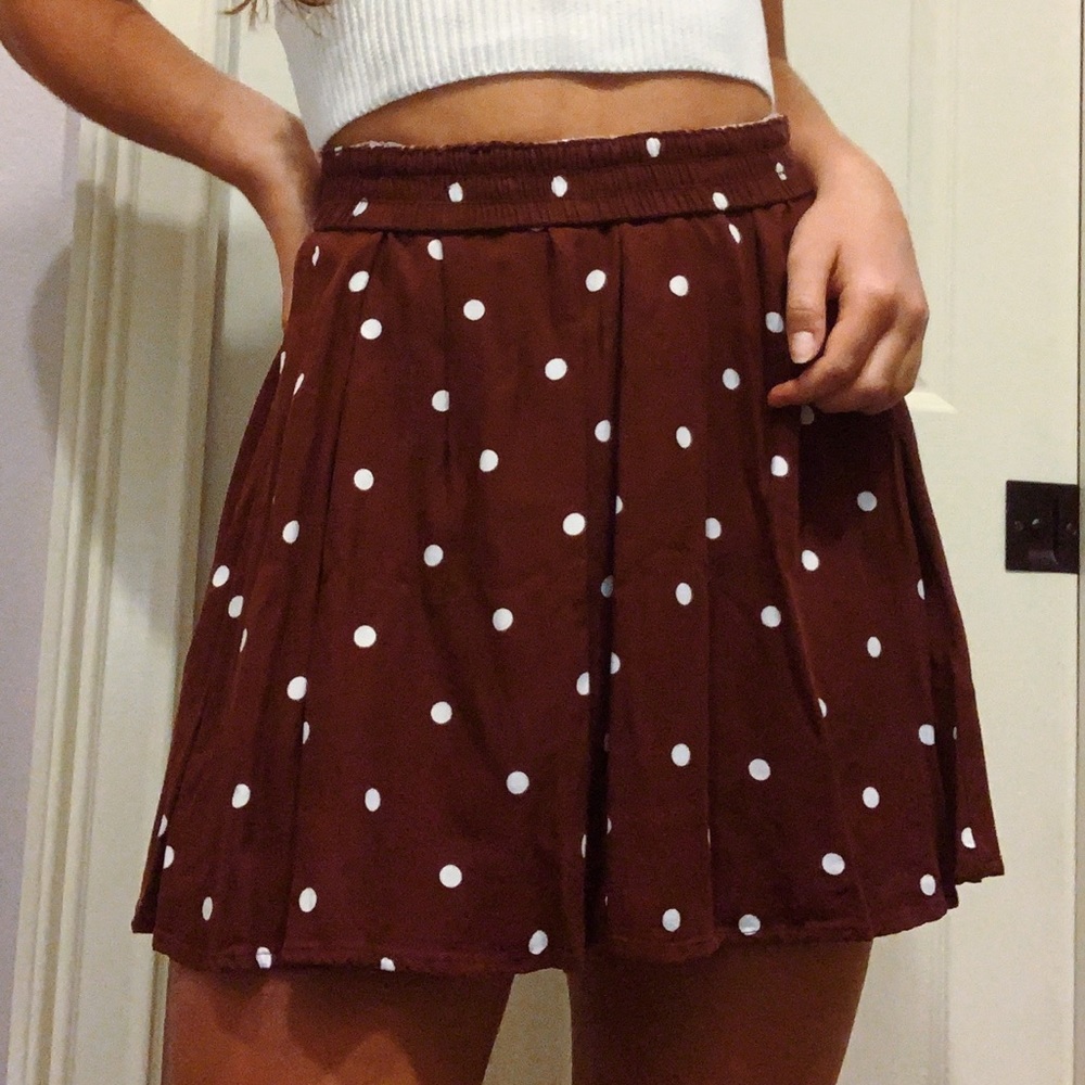 Topshop polka-dot mini skirt